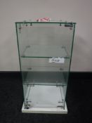 All glass four sided countess top display cabinet