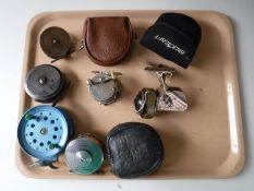 A tray of eight assorted fishing reels - Hardys Marquis No.