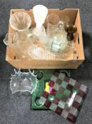 A box of 20th century cut glass,