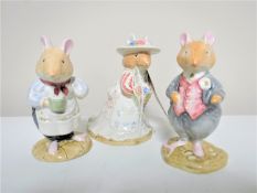 Three Royal Doulton Brambly Hedge figures; Poppy Eyebright, Mr.