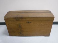 An antique pine trunk