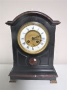 A slate and marble mantel clock
