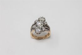 A fine 18ct gold diamond ring,