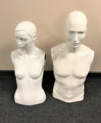 Two mannequin torsos