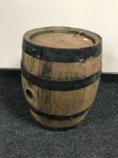 A small oak coopered barrel