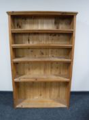 A set of pine open shelves