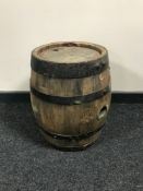 A small oak coopered barrel