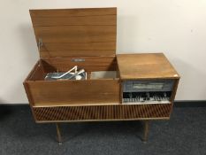 A mid 20th century teak cased radiogram