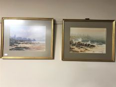Two gilt framed T McCardle pictures,