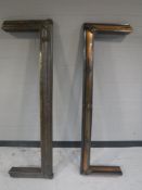 Two antique fire curbs
