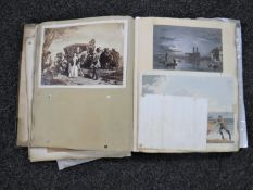 An album of antiquarian etchings and watercolours