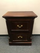 A mahogany two drawer chest,