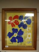 A. Galbraith : Fried Egg Flowers, oil, 34 cm x 45 cm, signed, framed.
