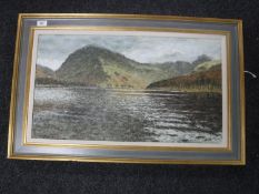 Peter Langley : Fleetwith Pike from Lake Buttermere, oil on canvas, signed, dated '02,