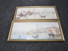 Two gilt framed watercolours signed Storie,
