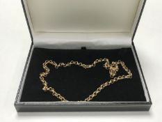 A 9ct gold necklace, 23.7g.