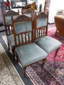 A set of four Victorian mahogany dining chairs,