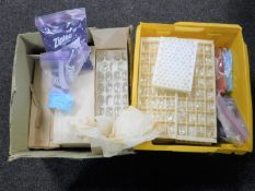 Two boxes of Swarovski crystal elements,