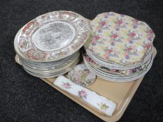 A tray of collector's plates, Royal Winton,