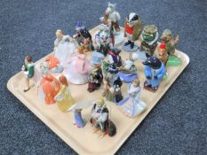 A tray of Wade figures including The Wind in the Willows,