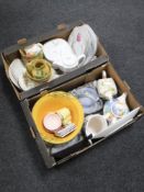 Four boxes of 20th century tea and dinner wares, cream ware,