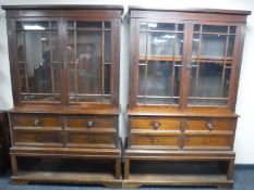 A pair of Victorian mahogany bookcases,