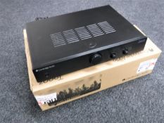 A boxed Cambridge Audio Topaz AM1 integrated amplifier