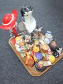 A tray of collector's figures including Winnie the Pooh, The Flintstones, Betty Boop,