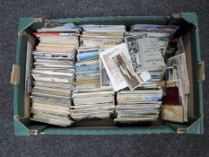 A box of a large quantity of old postcards