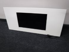 A contemporary wall mounted electric fire