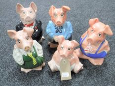 Five Wade Natwest pigs