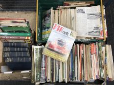 Two crates of a large quantity of car manuals