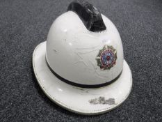 A Tyne and Wear Metropolitan Fire Brigade Helmet
