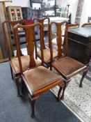 A set of four Queen Anne dining chairs