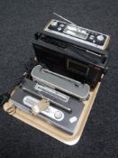 A tray of two Roberts radios,