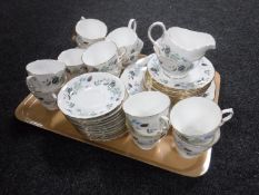 Approximately forty-one pieces of Colclough Linden tea china