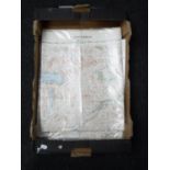 A box of ten folded antique Scottish maps