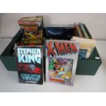A box of DC comics, Marvel Comics,