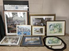 A quantity of framed prints to include Sir William Russell Flint,