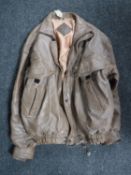 A brown leather Gentleman's jacket