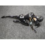 An Art Deco style metal figure,