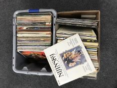 Two boxes of LP records mainly classical on HMV and Decca labels