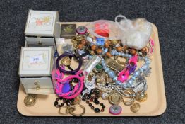 A good tray full of costume jewellery (Q)