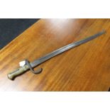 A French chassepot yataghan bayonet