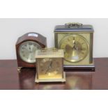 Three various mantel clocks