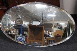 An early twentieth century frameless mirror