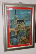 Allen Galbraith : Bridge at Morpeth, oil, signed, framed.