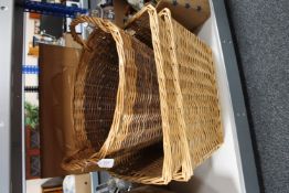 Three wicker baskets