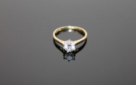 An 18ct gold diamond solitaire ring, approximately 0.4ct.