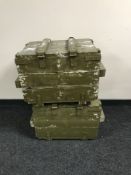 Two wooden ammunition crates